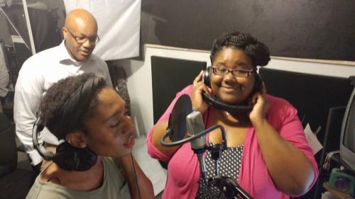 Rodrick Walters, Melissa Lawrence and Adrianne Rawls in studio for audio recording of Your Word Changed My Life